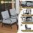 Charron 5 - Person Patio Conversation Set with Cushions-1279108740