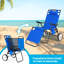 Chaises de plage avec roulettes, chaise de plage robuste 2 en 1 avec abat-jour, parfaite pour la plage-112460319