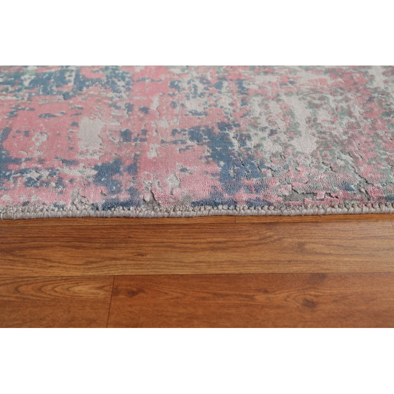 Tapis contemporain contemporain noué à la main 5 x 7
