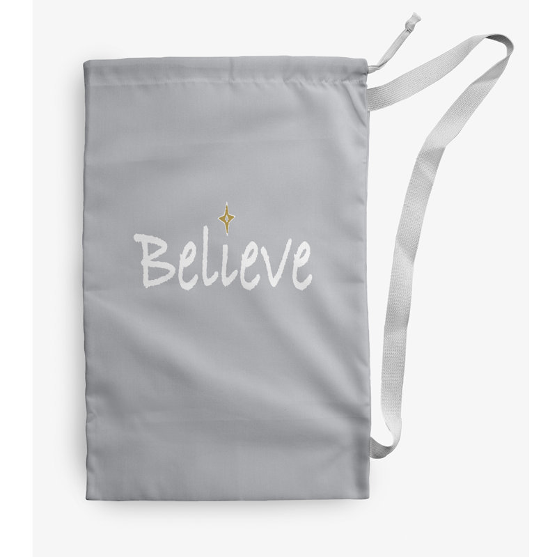 Fabric Laundry Bag with Handles, Small (29" H x 18" W), Gray