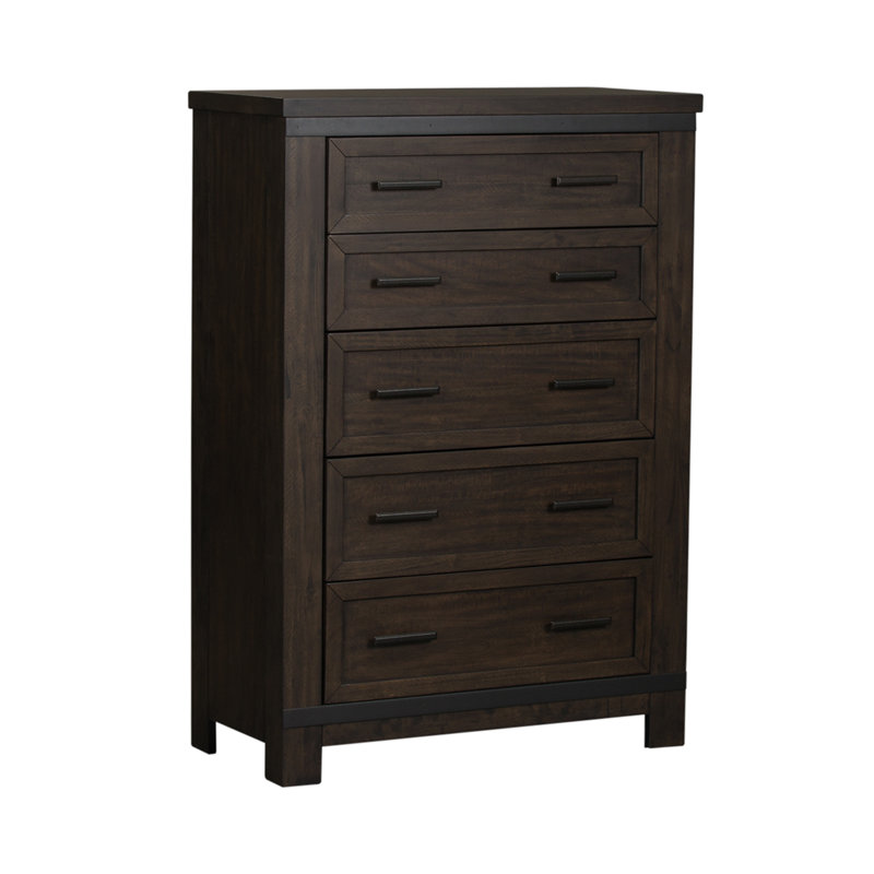 Lit à panneaux, commode et miroir Lexee, commode, Grand