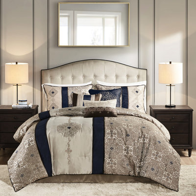 Édredon grand bleu marine - lit 100%