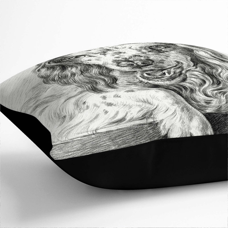 Square Throw Cushion, 40cm H x 40cm W x 15cm D, Black