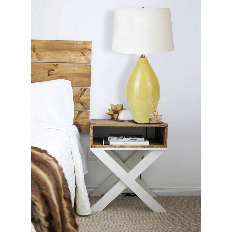 28"H Red Lemon Shape Ceramic Table Lamp