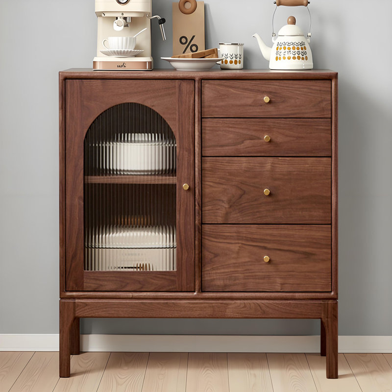 Commode d'appoint multifonctionnelle en bois massif, H 35,43 po x l 31,49 po x P 15,74 po