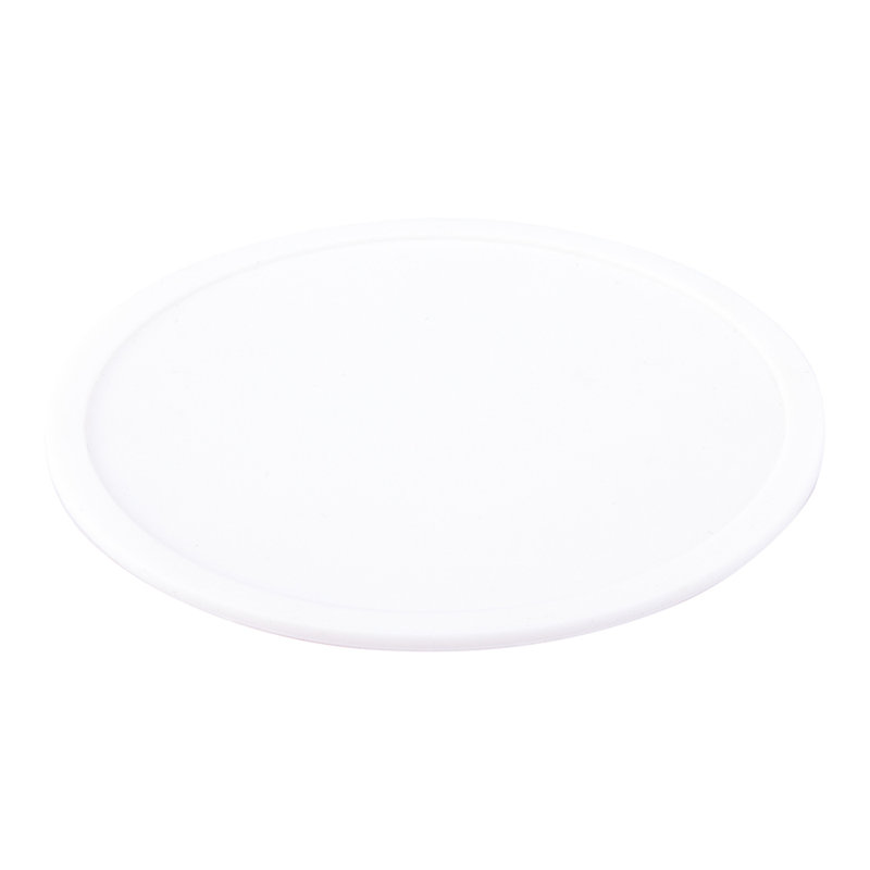 Silicone Round 6 Piece Coaster Set, White