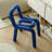 Blue Solid back side Chair(Set of 2)