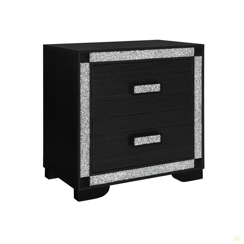 Table de chevet Soulmarie, Gris anthracite