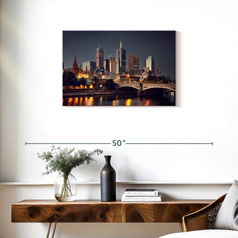 Rorry Melbourne Night Skyline, 20" H x 30" W