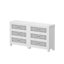 2-Piece White Dresser With Mirrored Drawers