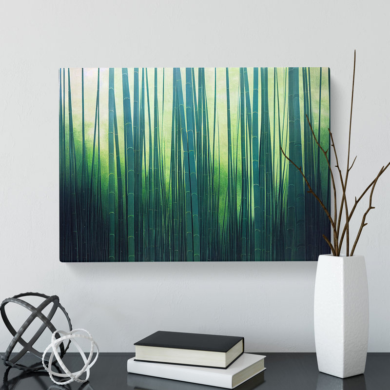 Attractive Bamboo Forest - Wrapped Canvas, 35cm H x 50cm W x 3cm D