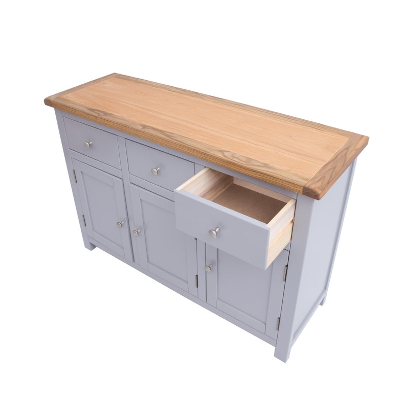 Mellor 120cm Sideboard, Grey/Satin Chrome
