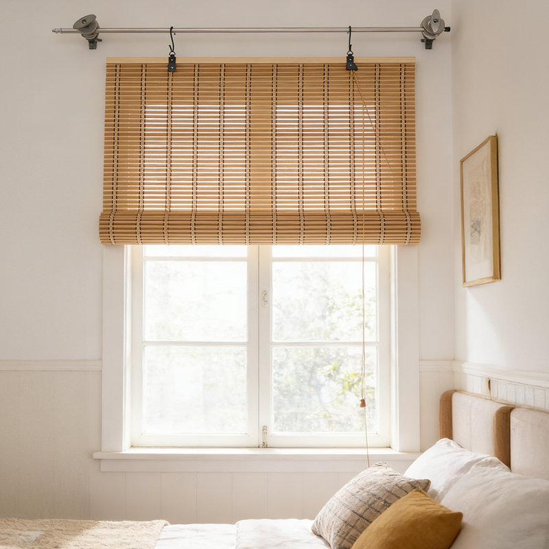 Bamboo Room Darkening Curtain Single Panel, 90cm W x 150cm L