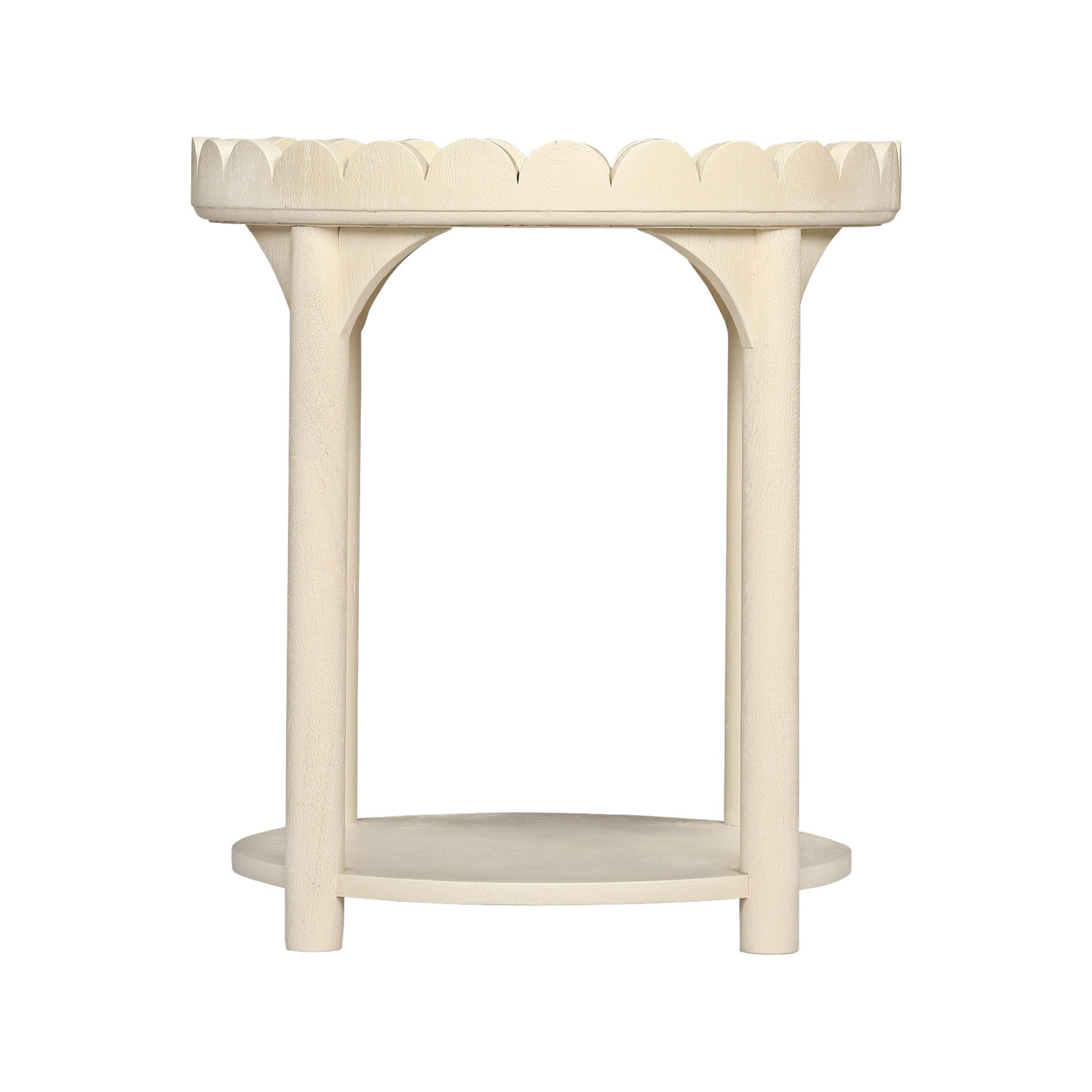Madeline 20" Mango End Table, White