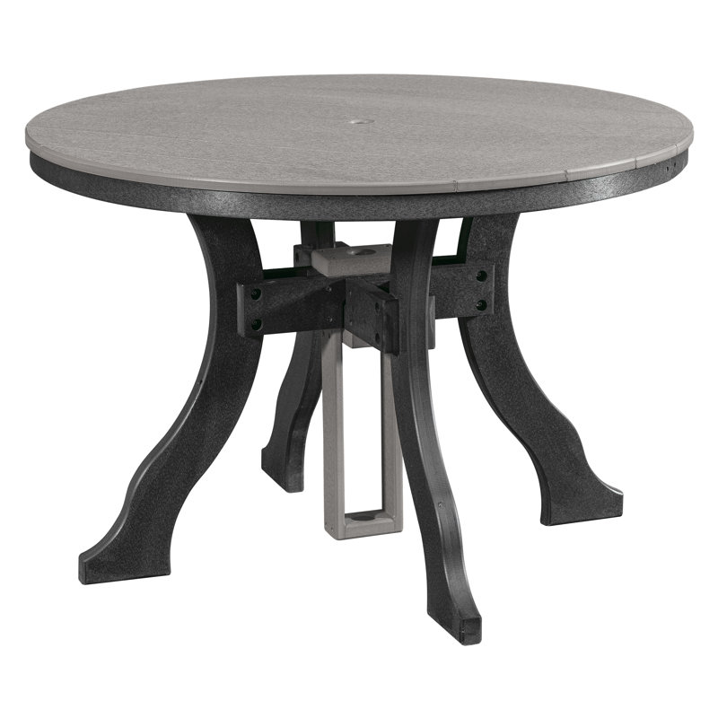 Table ronde en cèdre Rosecliff Heights, Noir, Gris