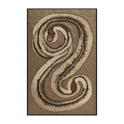  Washable African Egg eating Snake Wildlife Area Rug