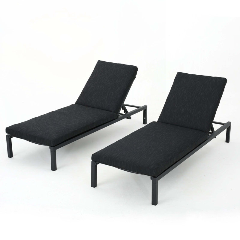 Ensemble de 2 chaises longues de patio