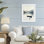 Silent Shore with Boat Framed Print Under Glass, design by Mona Grace