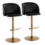 Tabourets de bar réglables Terrance avec repose-pieds arrondi en T-109972589-109972591