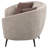 Saanich Beige Upholstered Curved Loveseat