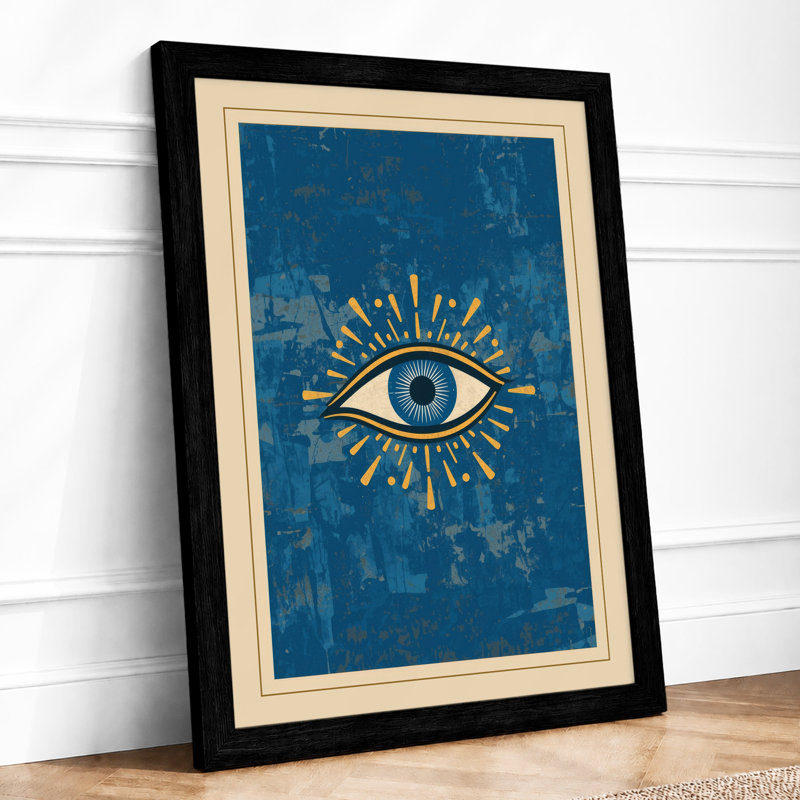 Golden Eye Mystical - Framed Print, A1 - 84.1 x 59.4 cm, Black
