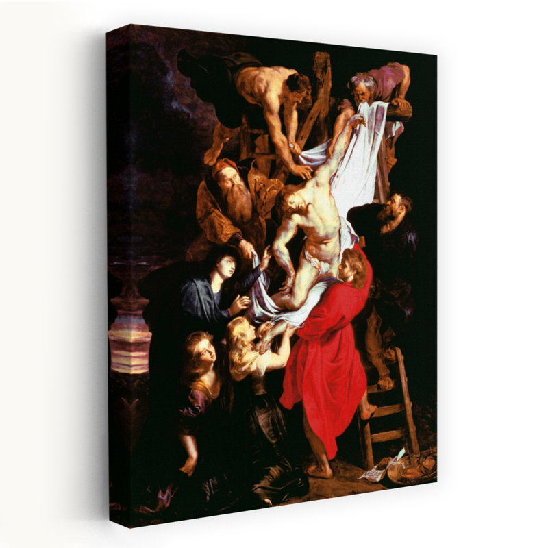 La descente de la croix, panneau central du triptyque, impression d'art contemporain classique classique 1611-14