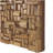 Mango Wood Handmade Geometric Block Abstract Brown Wall Decor