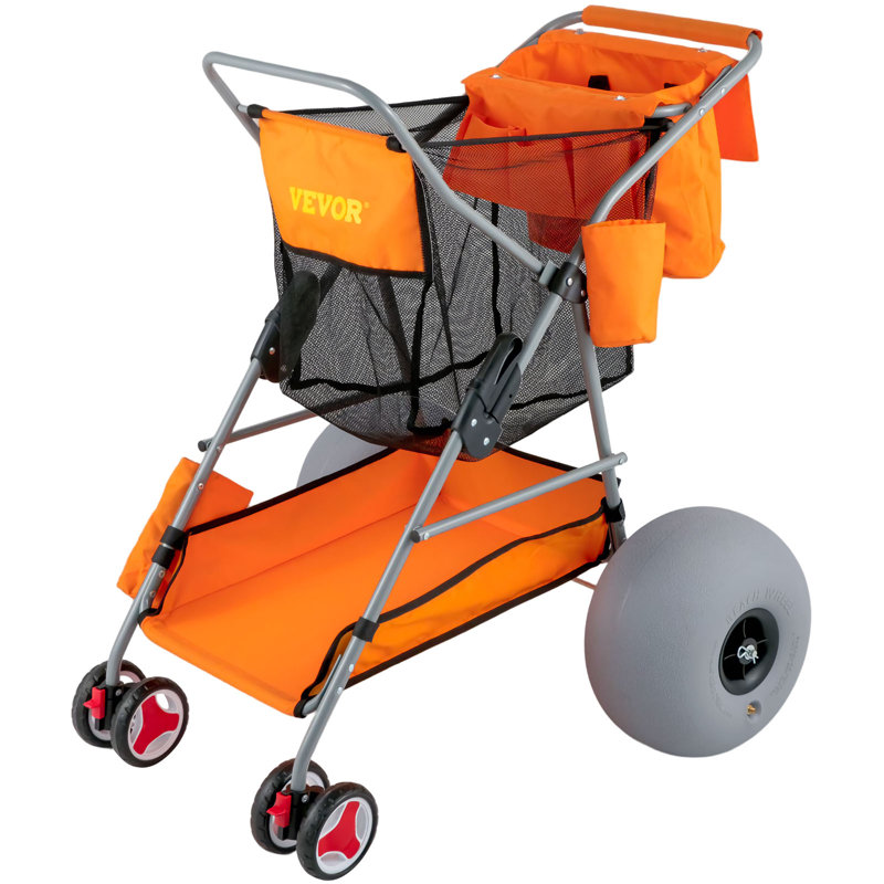 Chariot de plage large avec roues ballon et sac de rangement VEVOR Wonder Wheeler