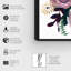 Floraux floraux et botaniques mauves - Reproduction d'art sur toile-194065671-194065668
