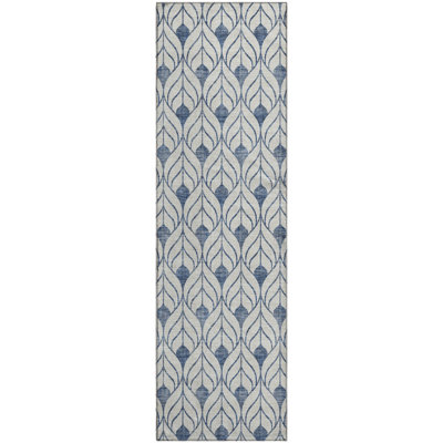 Premium Machine Washable Prisco Blue Rug