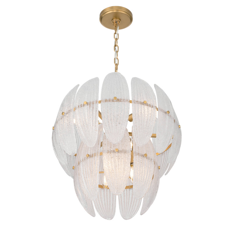 Luminaire suspendu 6 lumières 19,75 po Marclaire, Transparent