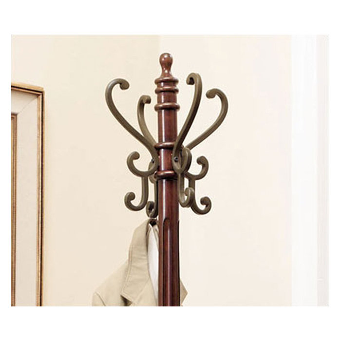 Newlin Solid Wood Freestanding 4 - Hook Coat Rack