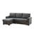 Linen Reversible Sleeper Sectional Sofa-730783632-730783629