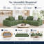 Canapé modulaire rembourré en L 3 pièces sans cadre en L de 108 po avec 6 coussins décoratifs, sans assemblage requis-1586385148