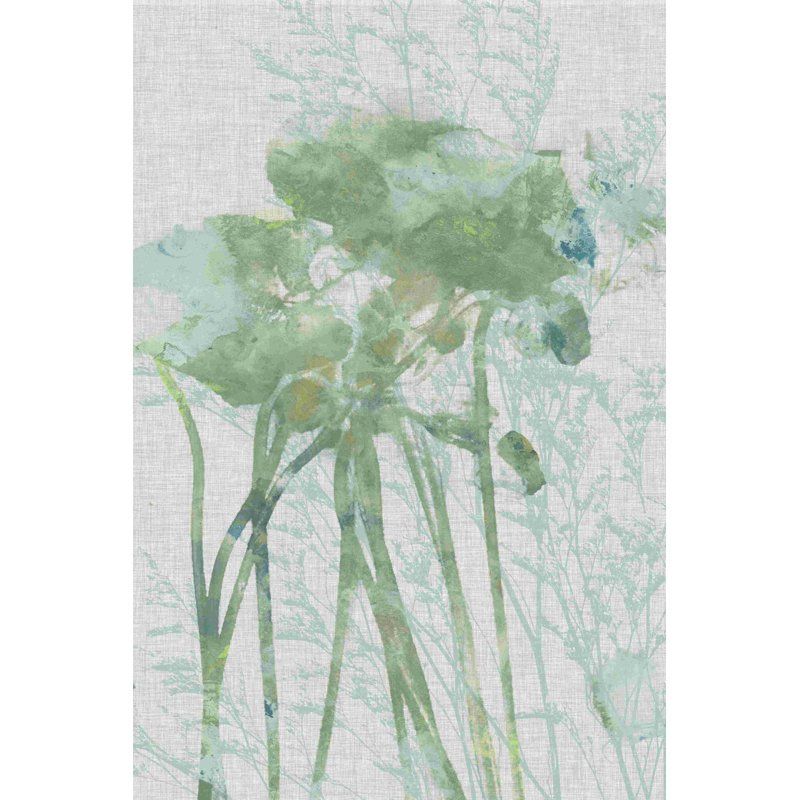 Aquarelle, panneau de fleurs I, H 18 po x l 12 po