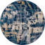 Tapis rond rond en carbone Ikat