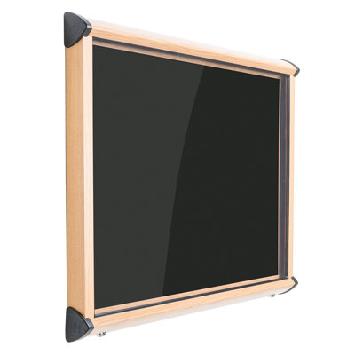 Shield Wood Effect Exterior Showcases Wall Mounted Bulletin Board