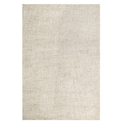 Tapis abstrait en mélange de laine à la main à motif abstrait contemporain