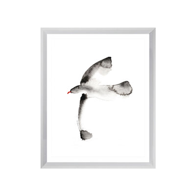 Watercolour Seagull Abstract Scandi 1 Piece Single Picture Frame Wall Art