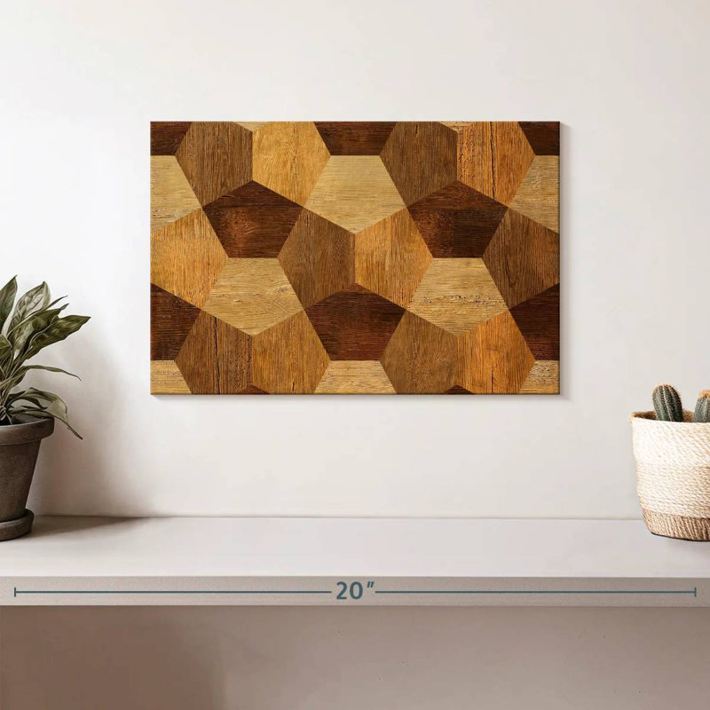 Avery Abstract Wood Decor, 8" H x 12" W