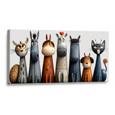 "Whimsical Animal", reproduction d'art sur toile tendue