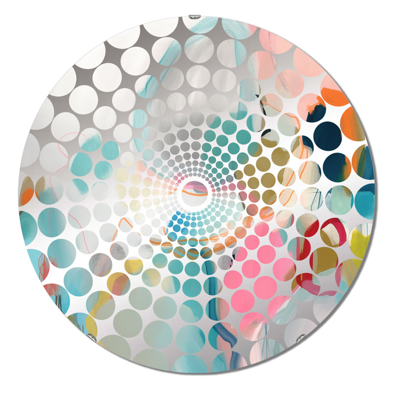 Dimeter - Miroir décoratif à cercles concentriques, 23,6 po x 23,6 po
