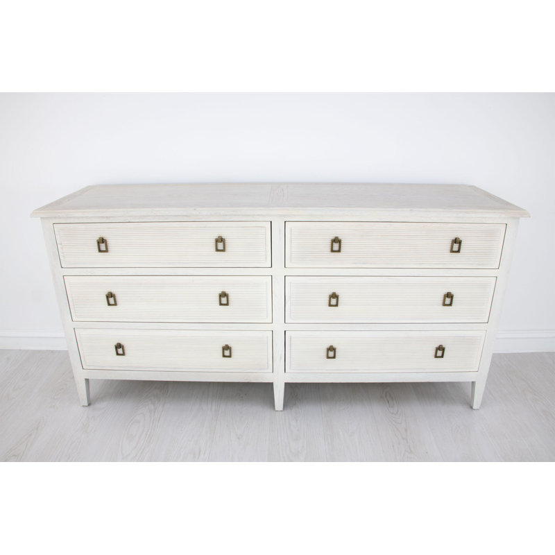 Mason 6 - Drawer Solid Wood Dresser, Light Oak