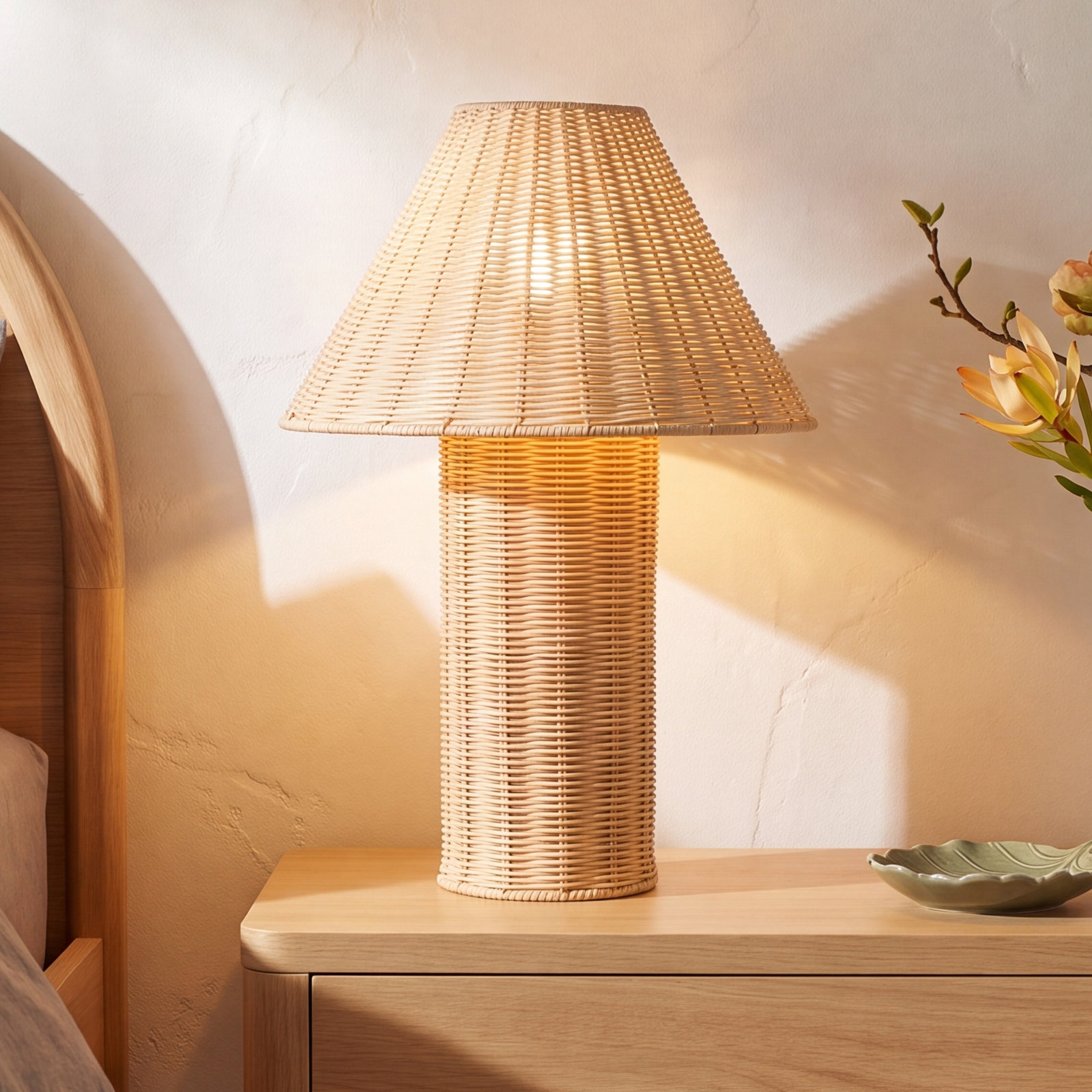 Wicker/Rattan Table Lamp