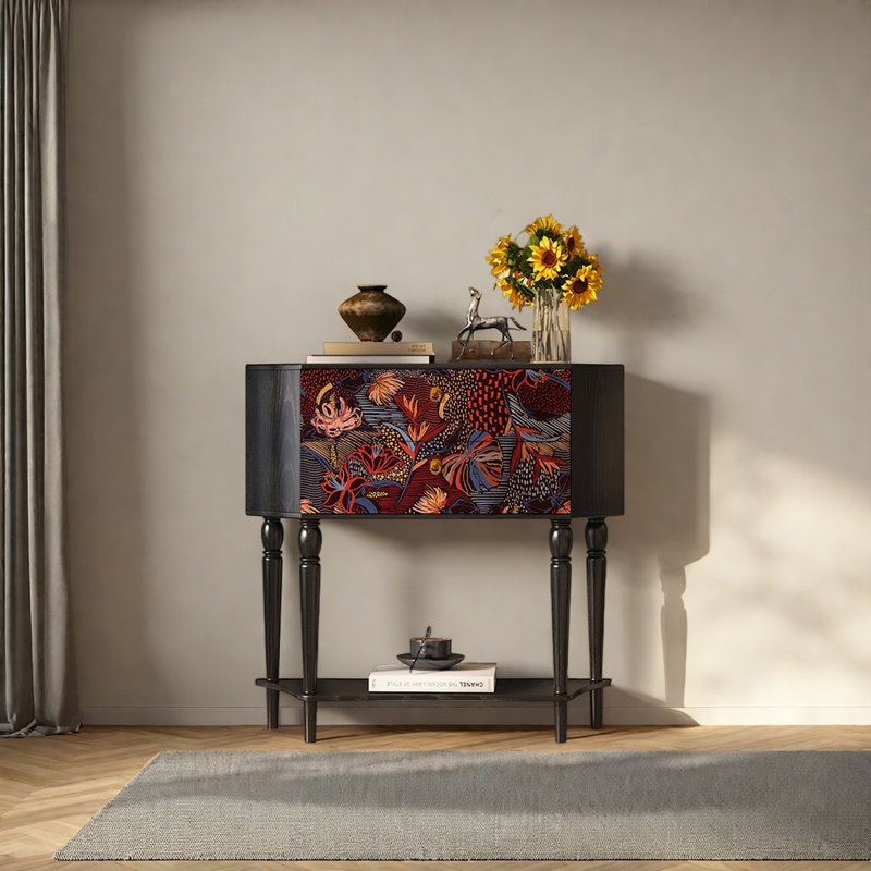 Retro Multifunctional Art Console Table