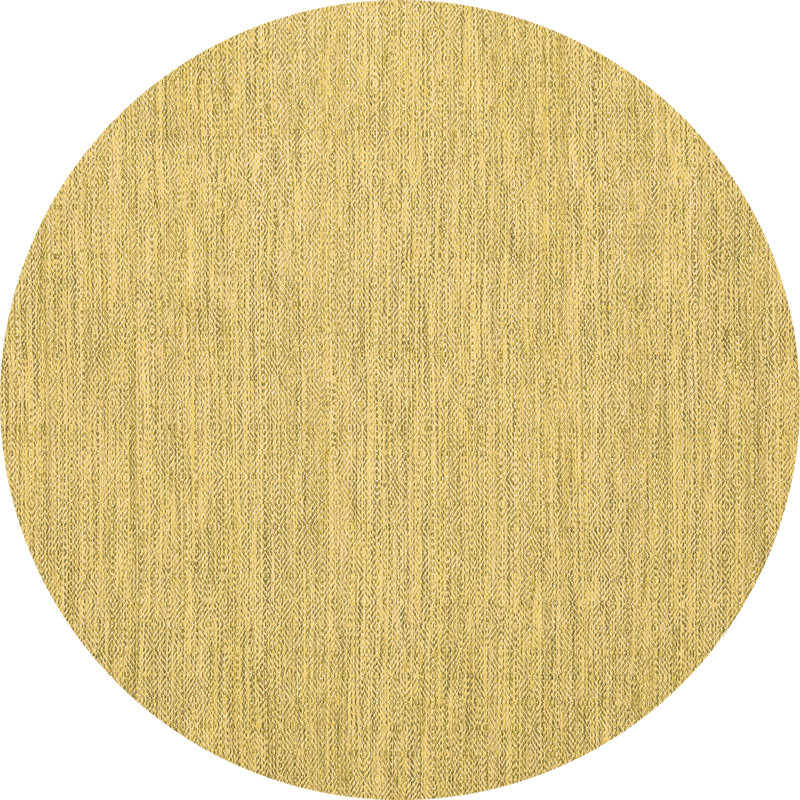 Tapis en laine / polyester à motif abstrait Dumaka, Rond 7 pi