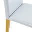 Quatre chaises de salle à manger en polyuréthane gris - simples et confortables, avec 4 pieds en métal-124923004-124923007-124923008