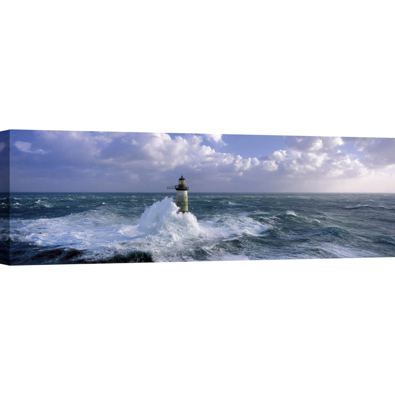 Ar-Men Lighthouse by Jean Guichard - Wrapped Canvas Print, 50cm H x 150cm W x 4cm D