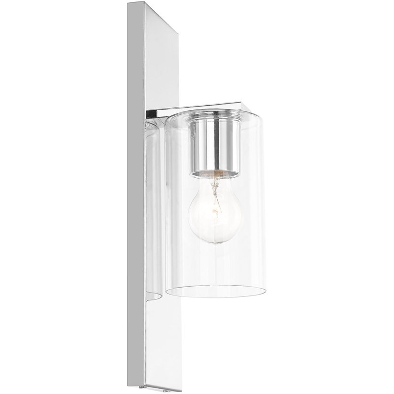 Applique murale 4 lumières ADA avec base en acier - 5,125 pouces: éclairage élégant et fonctionnel, Chrome poli