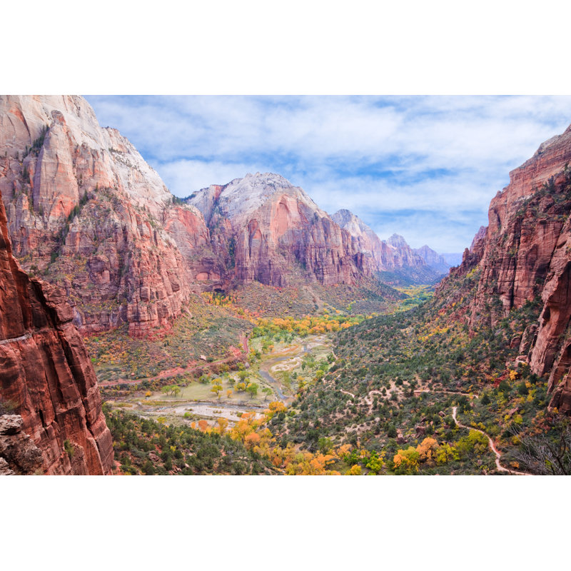 Zion Canyon by Nstanev - Wrapped Canvas Print, 20cm H x 30cm W x 3.8cm D